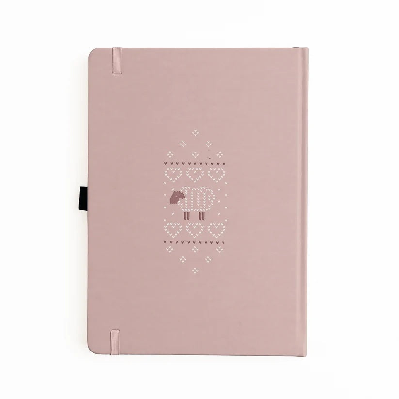 Back cover of the blush pink Homespun Notebook