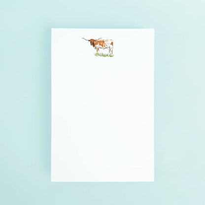 Texas Longhorn Notepad - Bosc Paper Supply Co.