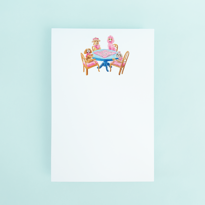 Dogs Playing Mahjong Notepad