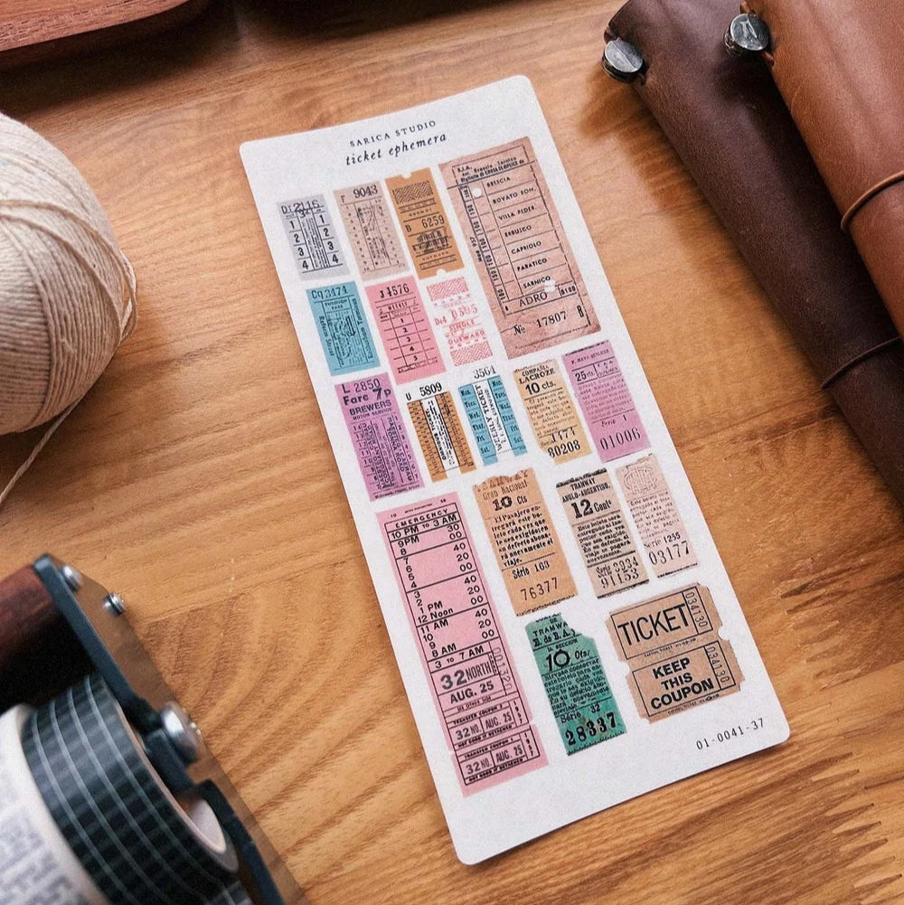 Ticket Ephemera Stickers