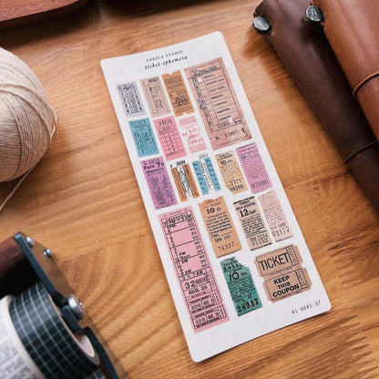 Ticket Ephemera Stickers