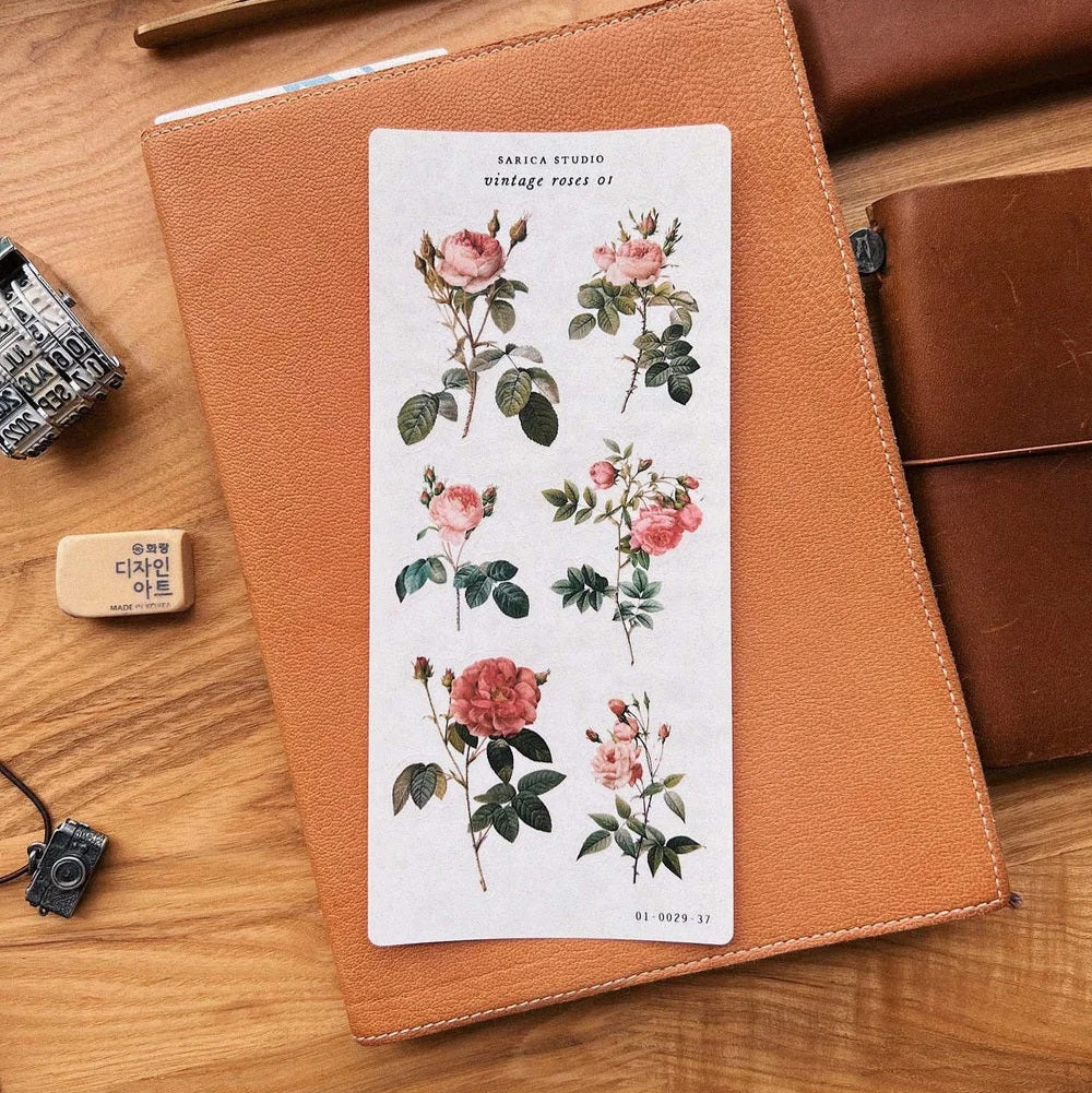 Vintage Roses 01 Stickers