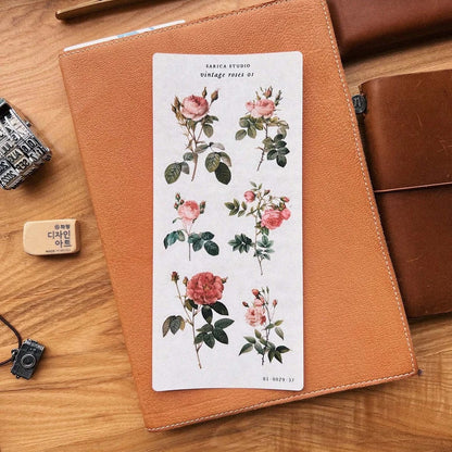 Vintage Roses 01 Stickers
