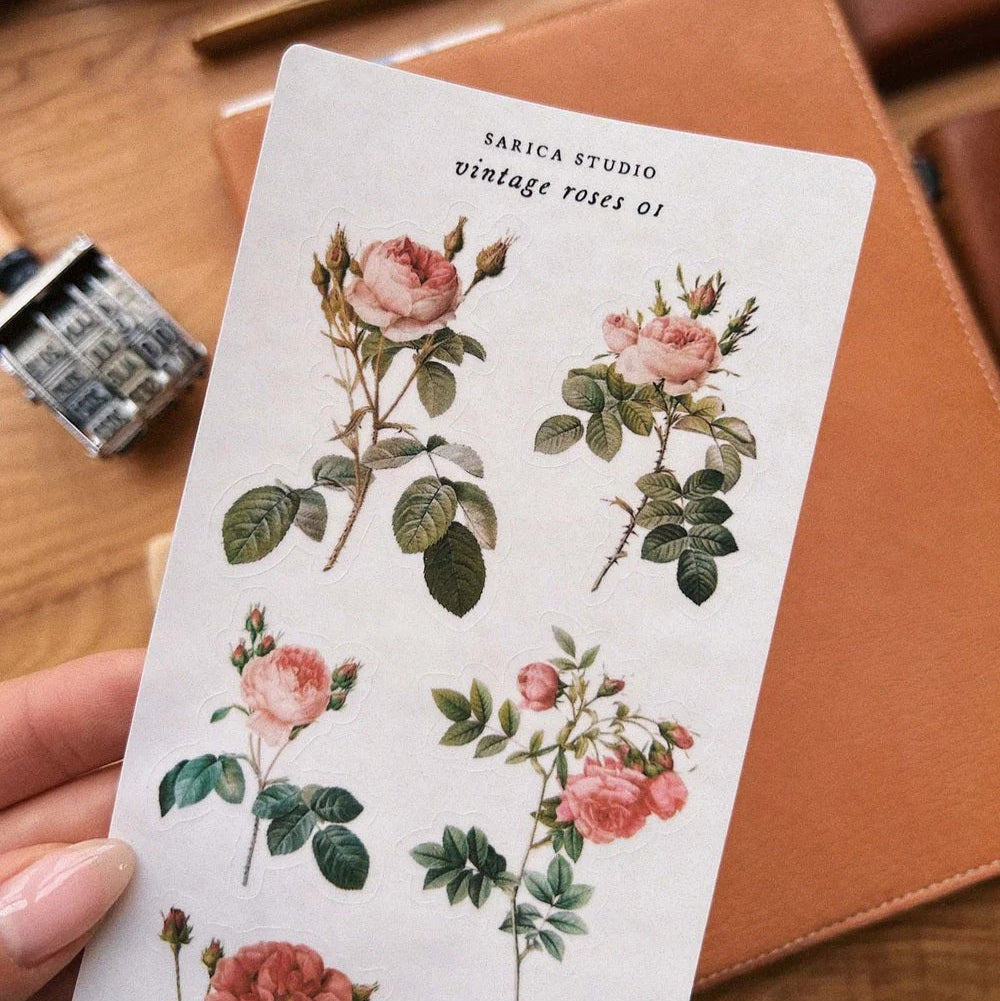Vintage Roses 01 Stickers