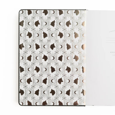 Wolf in the Night Dot Grid Notebook