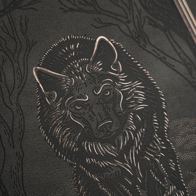 Wolf in the Night Dot Grid Notebook