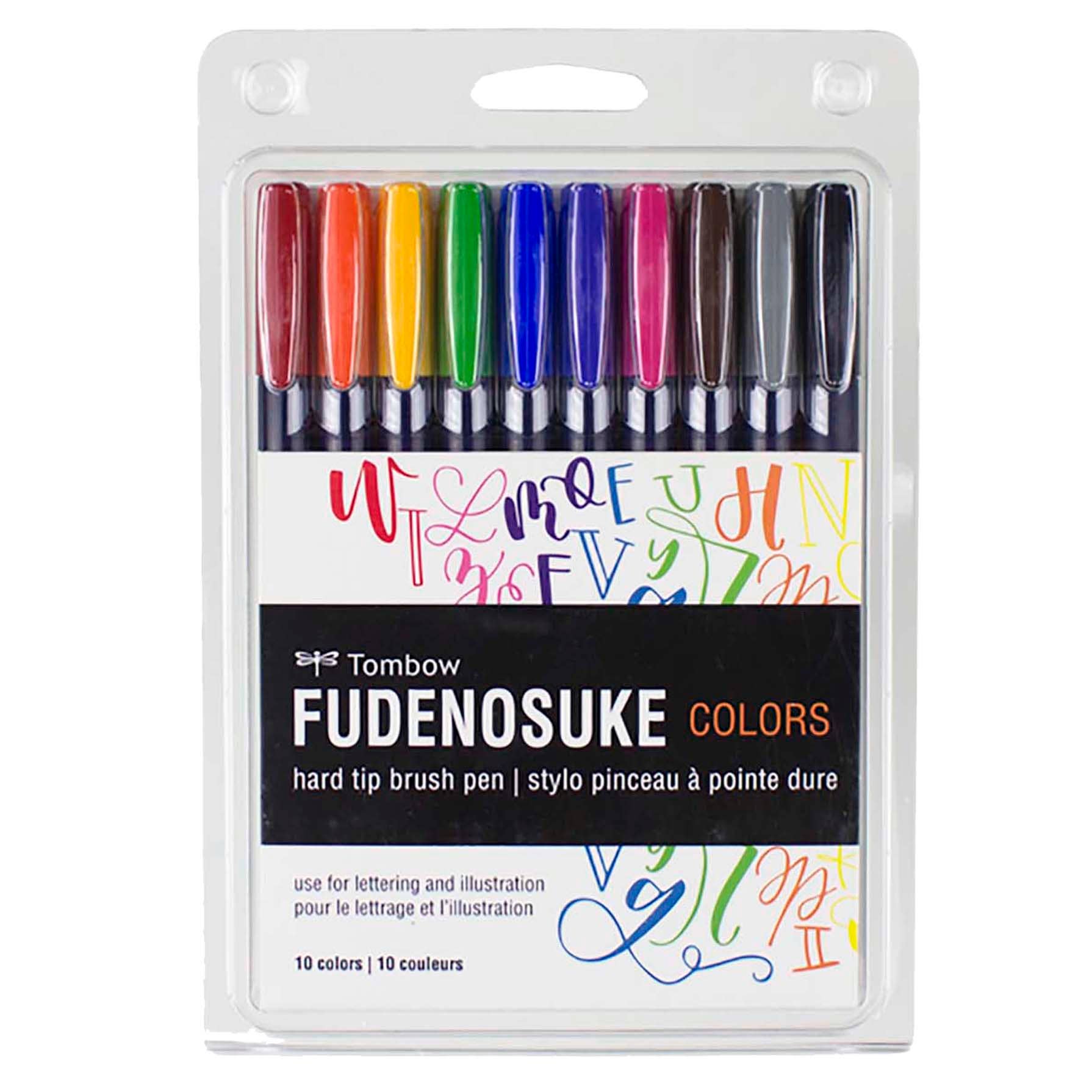 Fudenosuke Colors Calligraphy Brush Pens - 10-Pack - Bosc Paper Supply Co.