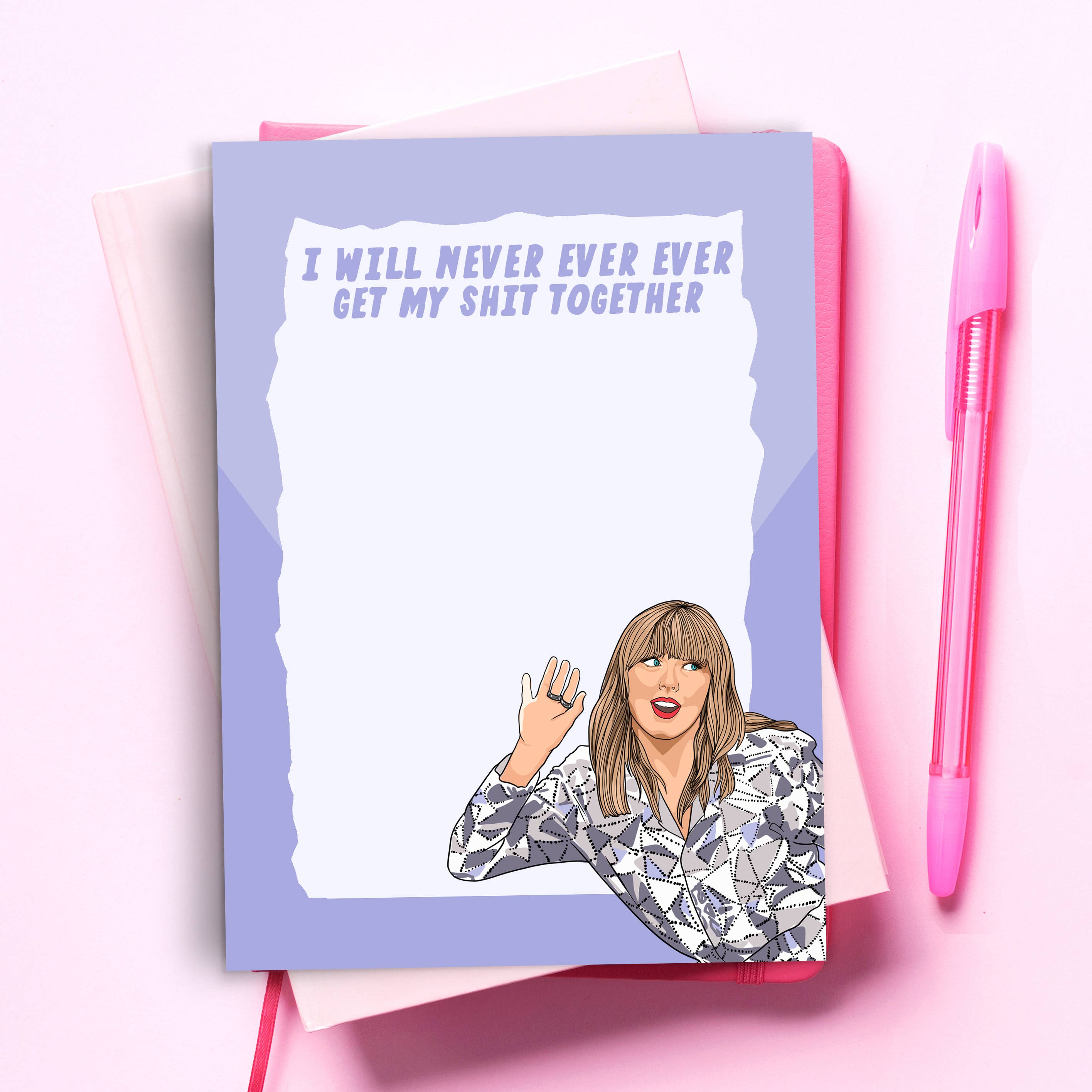 Taylor Swift Never Ever Notepad - Bosc Paper Supply Co.