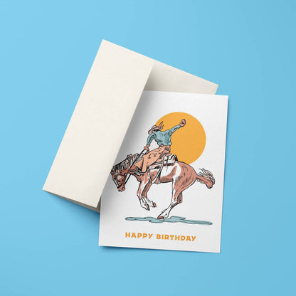 Cowboy Birthday Card - Bosc Paper Supply Co.