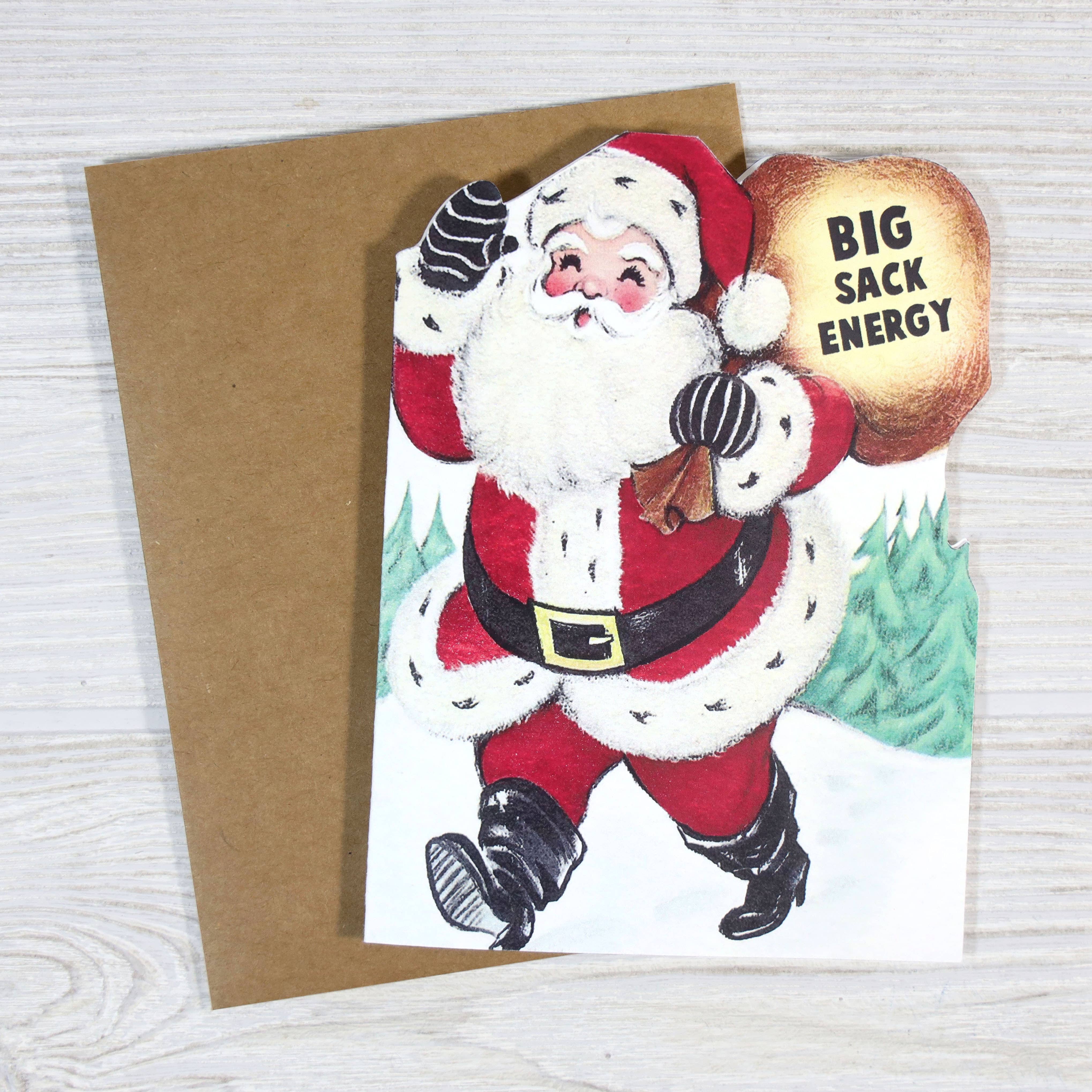 Big Sack Energy Funny Christmas Card