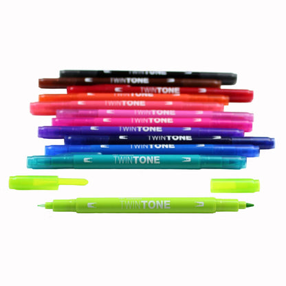 TwinTone Marker Set: Bright - 12-Pack - Bosc Paper Supply Co.