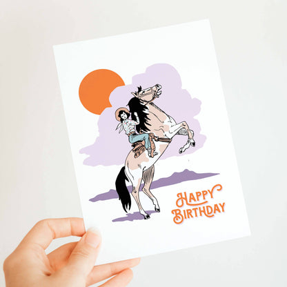 Cowgirl Birthday Card - Bosc Paper Supply Co.