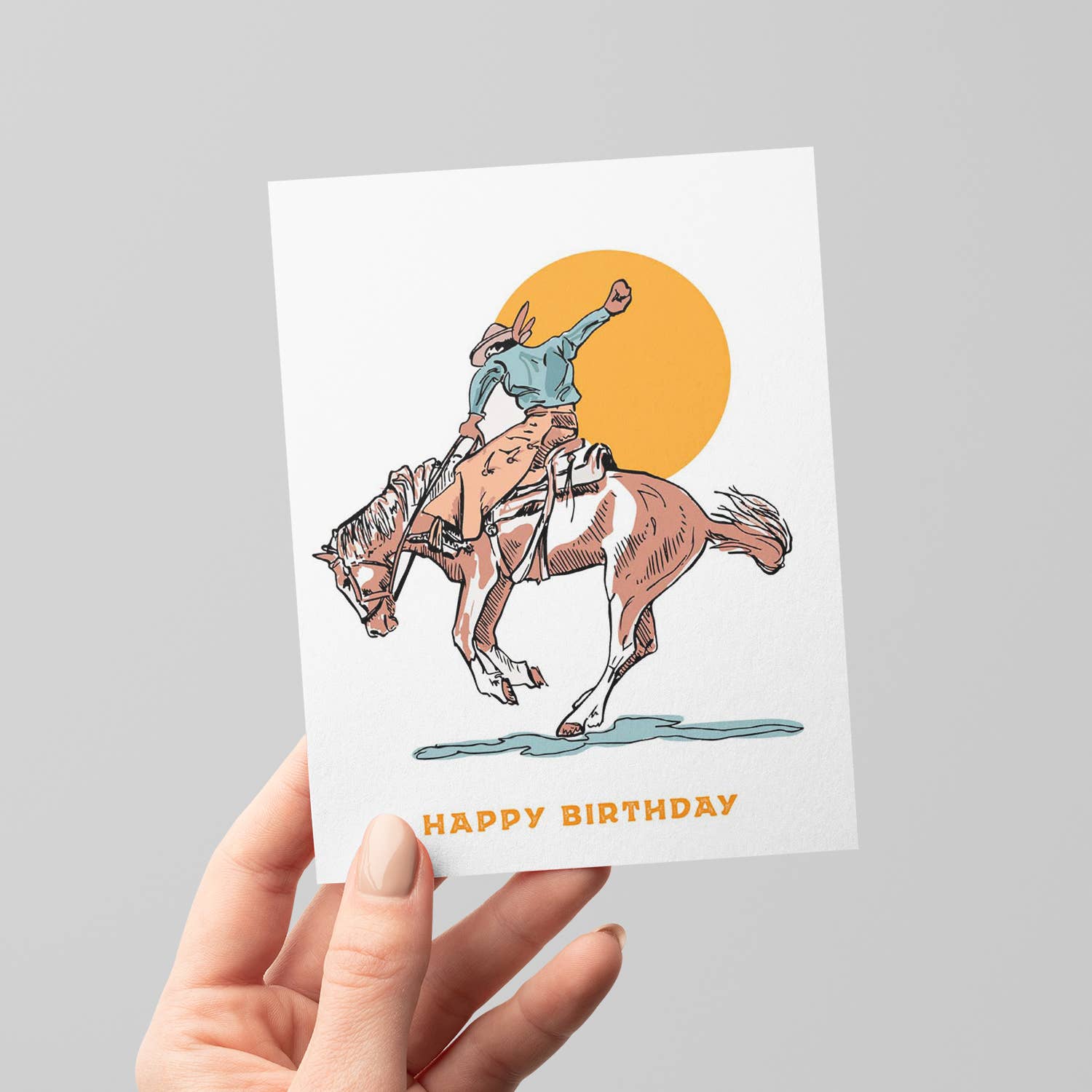 Cowboy Birthday Card - Bosc Paper Supply Co.