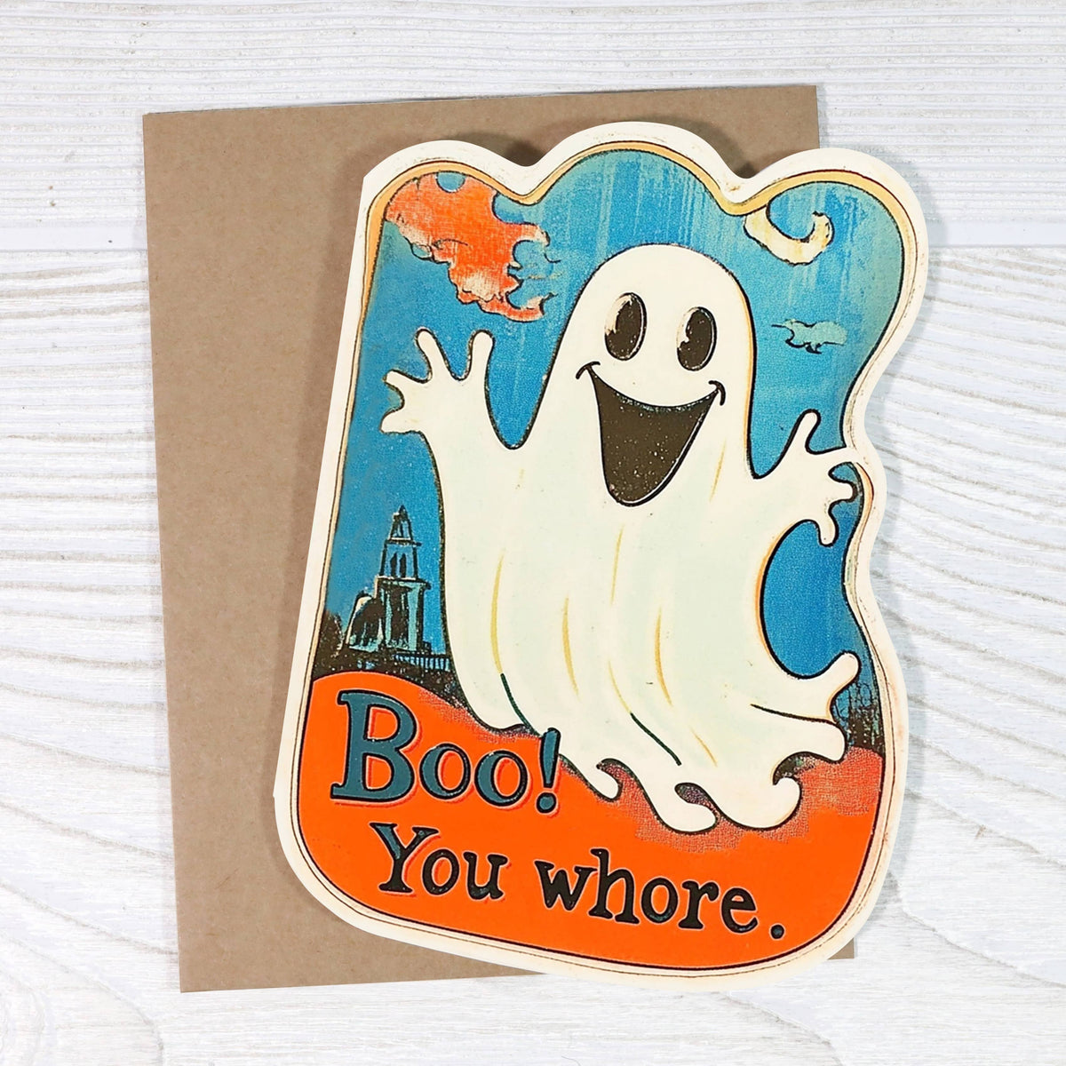 Boo You Whore Halloween Card