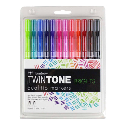 TwinTone Marker Set: Bright - 12-Pack - Bosc Paper Supply Co.