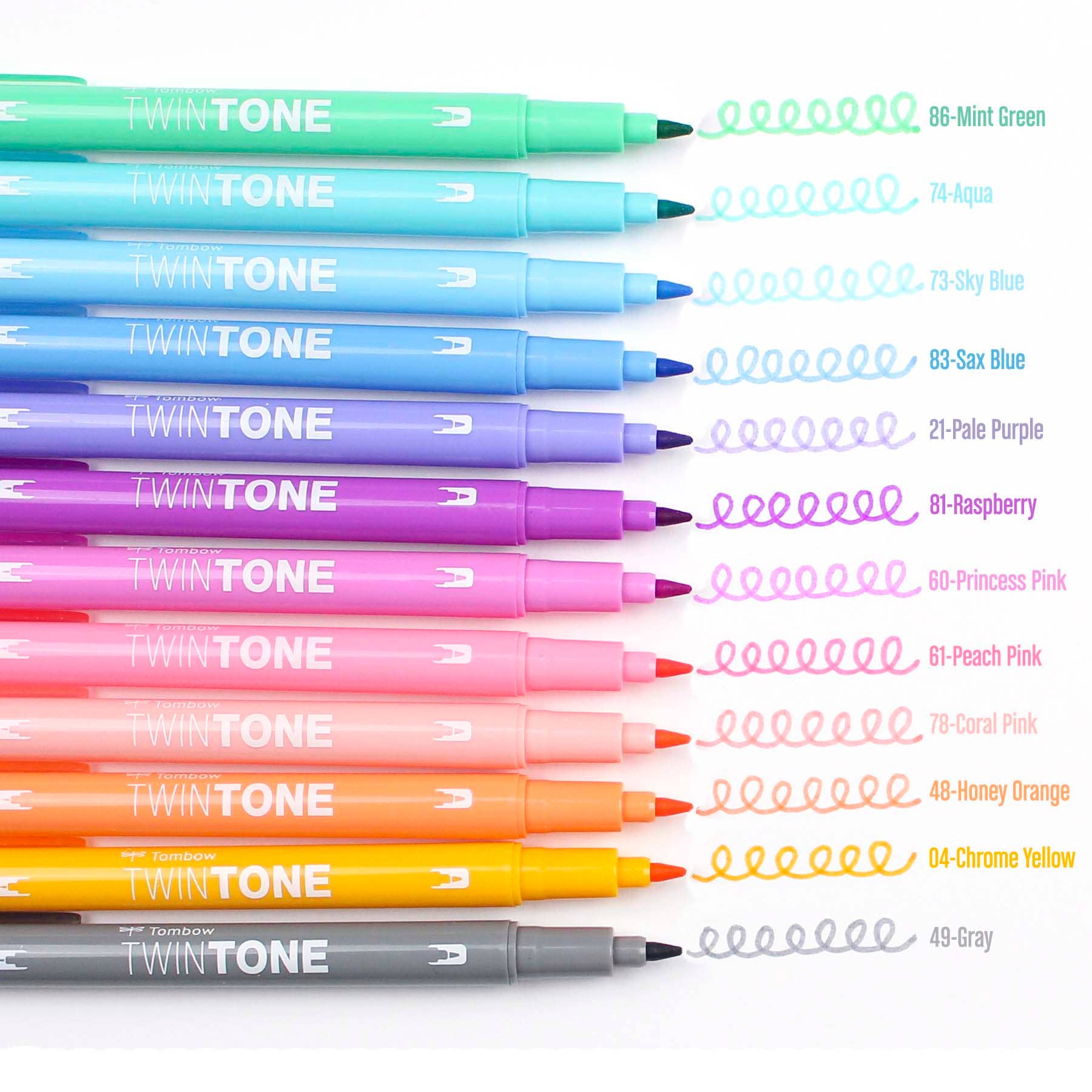 TwinTone Marker Set: Pastel - 12-Pack - Bosc Paper Supply Co.