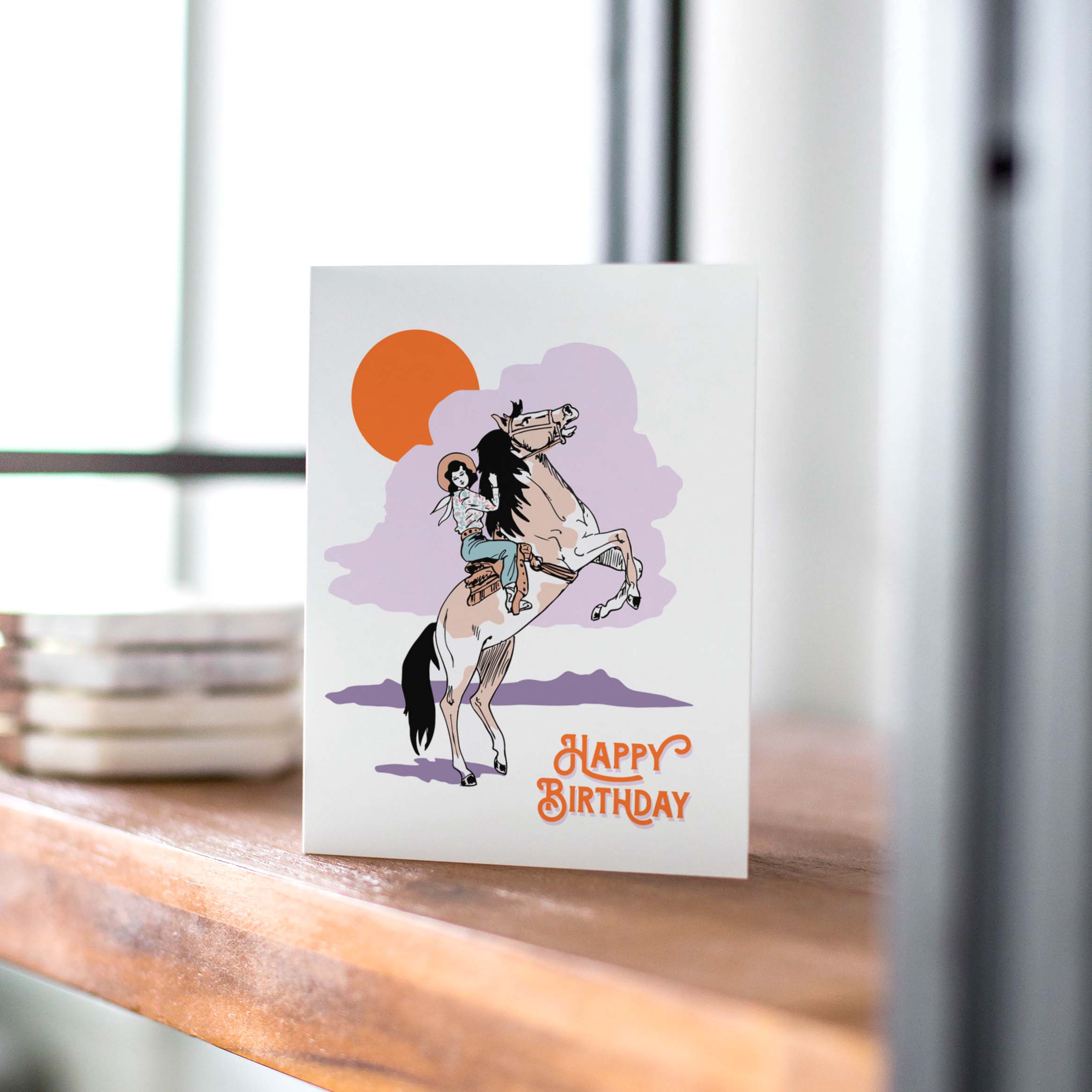 Cowgirl Birthday Card - Bosc Paper Supply Co.