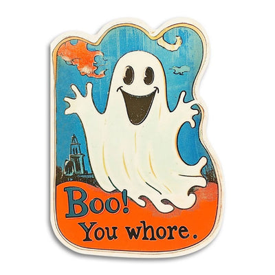 Boo You Whore Halloween Card