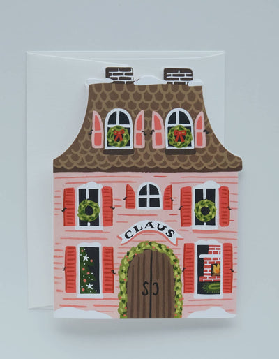 Santa’s House Christmas Card