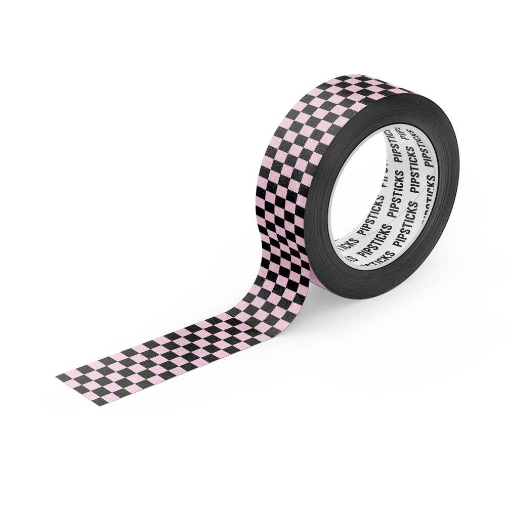 Pink Up The Check Washi Tape - Bosc Paper Supply Co.