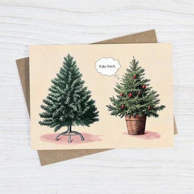Fake Bitch Funny Christmas Card