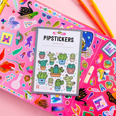 Smiling Succulents Holographic Sticker Sheet