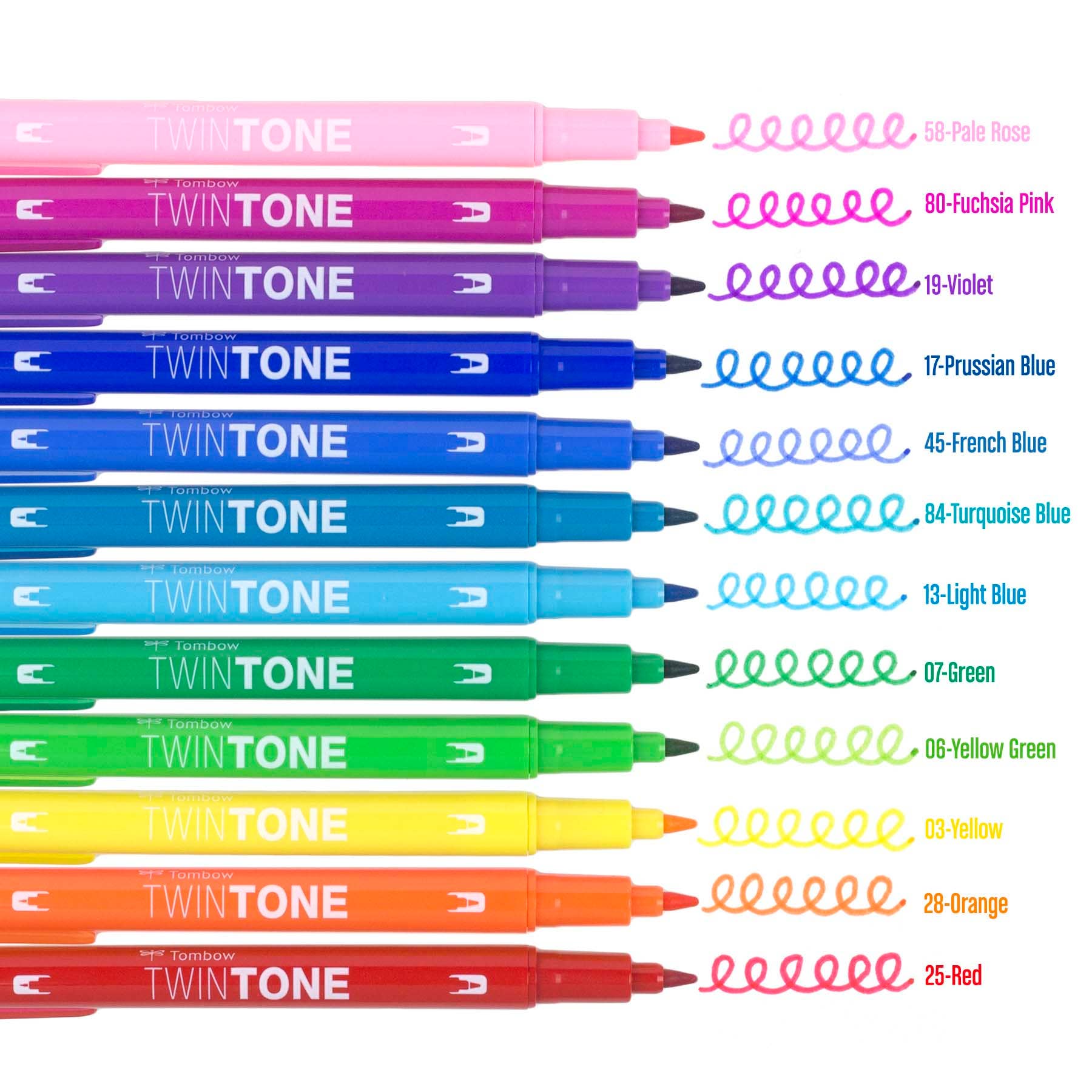 TwinTone Marker Set: Rainbow - 12-Pack - Bosc Paper Supply Co.