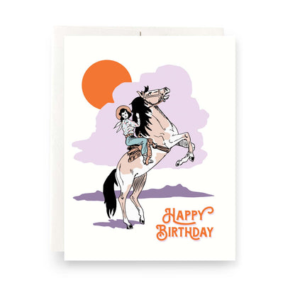 Cowgirl Birthday Card - Bosc Paper Supply Co.