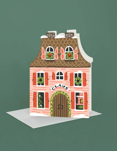 Santa’s House Christmas Card