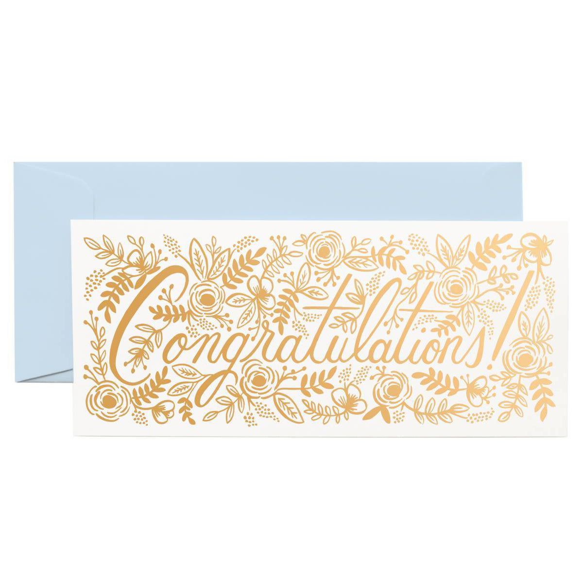 Champagne Floral Congrats Card