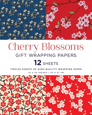 Cherry Blossoms Gift Wrapping Papers - 12 Sheets: 18 X 24 Inch (45 X 61 CM) Wrapping Paper by Tuttle Studio