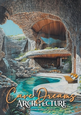 Cave Dreams Architecture Coloring Book for Adults: Interior Design Coloring Book Living Concepts in Nature architecture grayscale Coloring Book nature by Publising, Monsoon