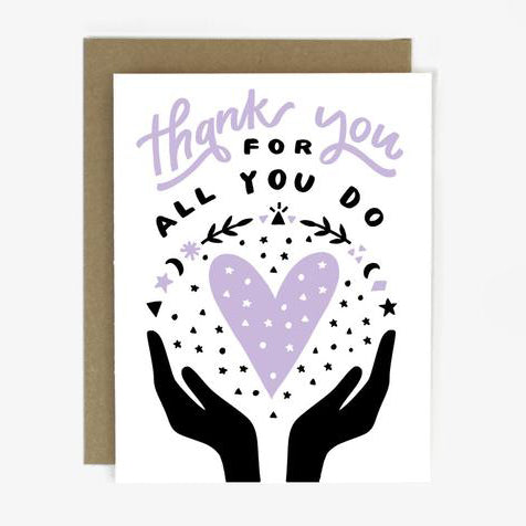 Thank You For All You Do Card